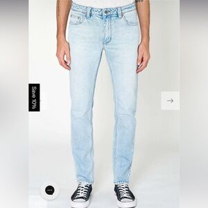 ROLLAS Men’s Tim‎ Slims Jeans in Bonzer Blue Size 34x32